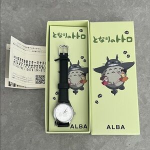 Alba Totoro Edition Watch with Black and Silver Accents
